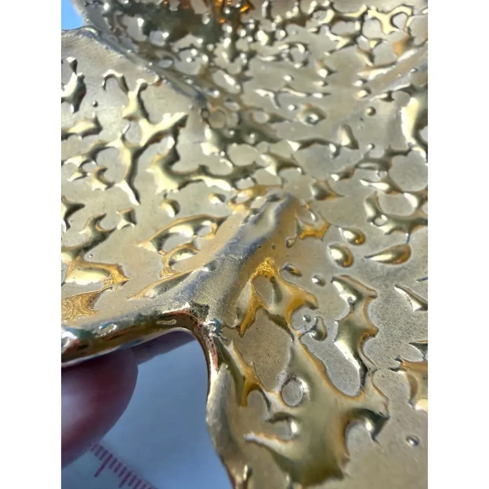 Vintage White Ceramic Leaf Dish 5